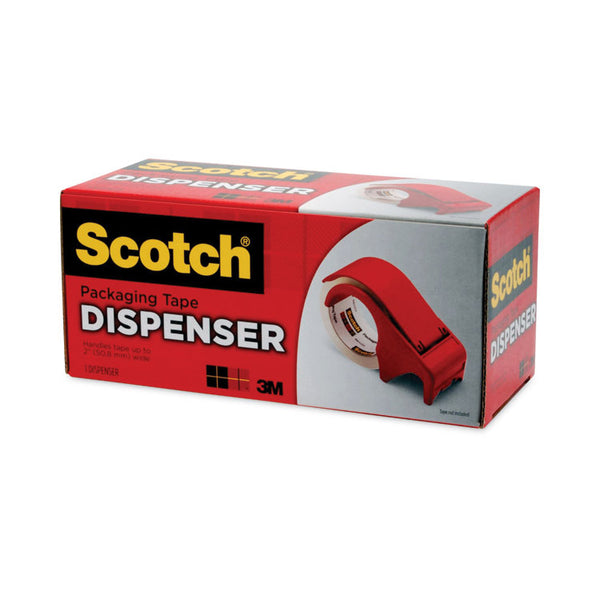Scotch® Compact and Quick Loading Dispenser for Box Sealing Tape, 3" Core, For Rolls Up to 2" x 60 yds, Red (MMMDP300RD)
