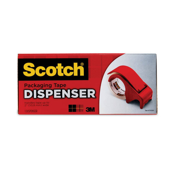 Scotch® Compact and Quick Loading Dispenser for Box Sealing Tape, 3" Core, For Rolls Up to 2" x 60 yds, Red (MMMDP300RD)