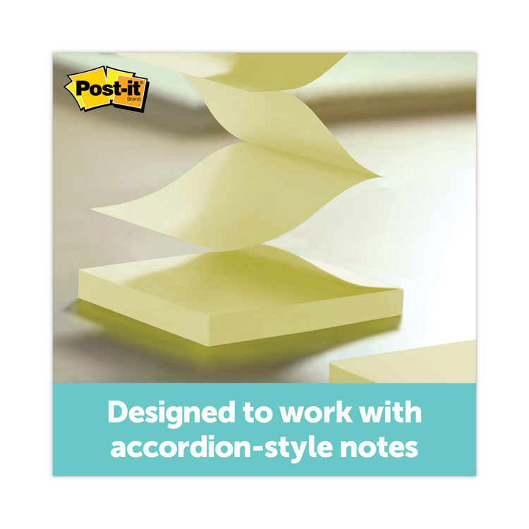 Post-it® Pop-up Notes Clear Top Pop-up Note Dispenser, For 3 x 3 Pads, Black, Includes 50-Sheet Pad of Canary Yellow Pop-up Pad (MMMDS330BK) Each