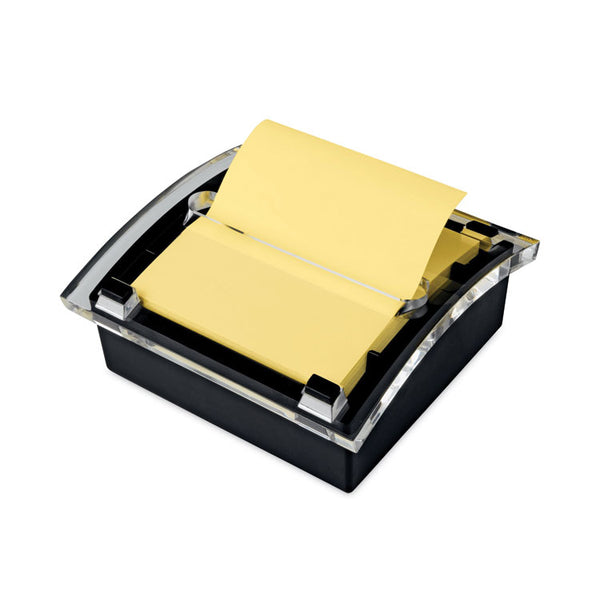 Post-it® Pop-up Notes Clear Top Pop-up Note Dispenser, For 3 x 3 Pads, Black, Includes 50-Sheet Pad of Canary Yellow Pop-up Pad (MMMDS330BK) Each