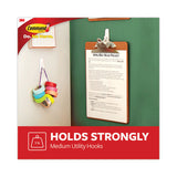 Command™ General Purpose Hooks Multi-Pack, Medium, Plastic, White, 3 lb Capacity, 6 Hooks and 12 Strips/Pack (MMM170016ES) Pack of 6