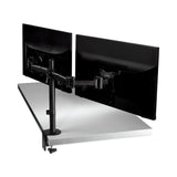 3M™ Dual Monitor Mount, For 27" Monitors, 360 Degree Rotation, +45 Degree/-45 Degree Tilt, 90 Degree Pan, Black, Supports 20 lb (MMMMM200B) Each