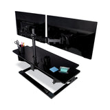 3M™ Dual Monitor Mount, For 27" Monitors, 360 Degree Rotation, +45 Degree/-45 Degree Tilt, 90 Degree Pan, Black, Supports 20 lb (MMMMM200B) Each