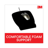 3M™ Antimicrobial Foam Mouse Pad with Wrist Rest, 8.62 x 6.75, Black (MMMMW209MB)