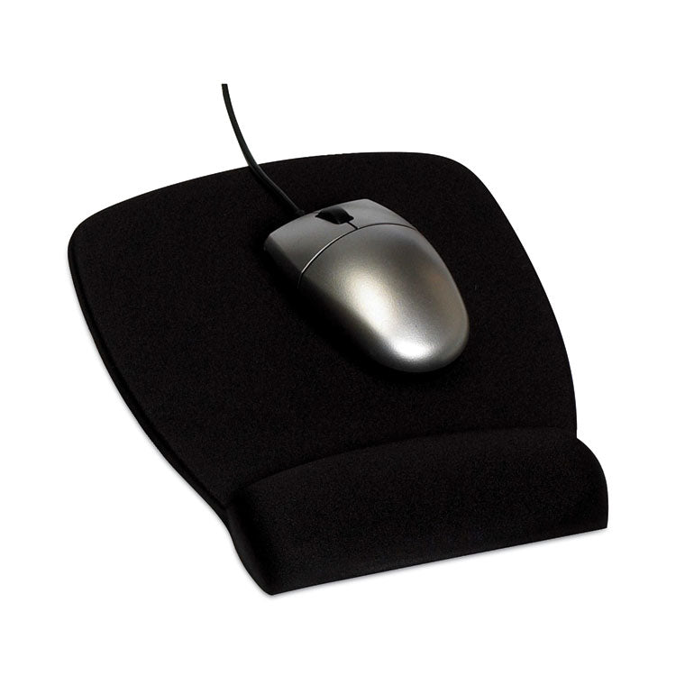 3M™ Antimicrobial Foam Mouse Pad with Wrist Rest, 8.62 x 6.75, Black (MMMMW209MB)