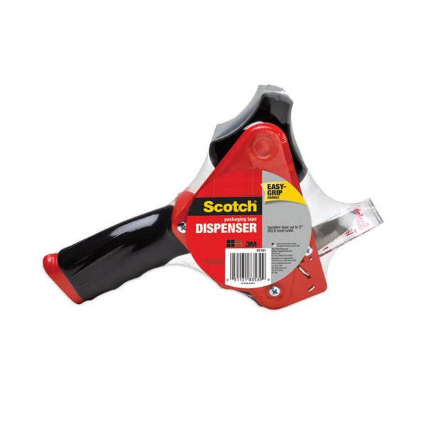 Scotch® Pistol Grip Packaging Tape Dispenser, 3" Core, For Rolls Up to 2" x 60 yds, Red (MMMST181)