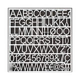 MasterVision® White Plastic Set of Letters, Numbers and Symbols, Uppercase, 1"h (BVCCAR1002) 1 Set