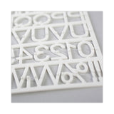 MasterVision® White Plastic Set of Letters, Numbers and Symbols, Uppercase, 1"h (BVCCAR1002) 1 Set