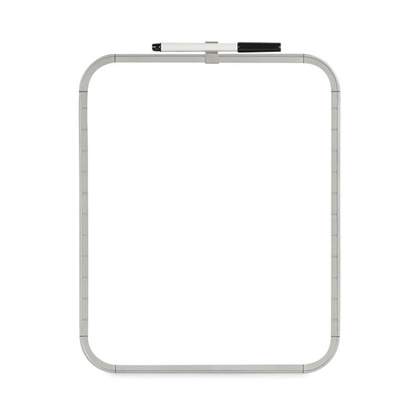 MasterVision® Magnetic Dry Erase Board, 11 x 14, White Surface, White Plastic Frame (BVCCLK020303) Each