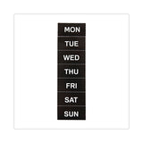 MasterVision® Interchangeable Magnetic Board Accessories, Days of Week, Black/White, 2" x 1", 7 Pieces (BVCFM1007) Pack of 7