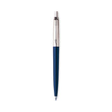 Parker® Jotter Ballpoint Pen, Retractable, Medium 1 mm, Blue Ink, Royal Blue/Chrome Barrel (PAR1953186)