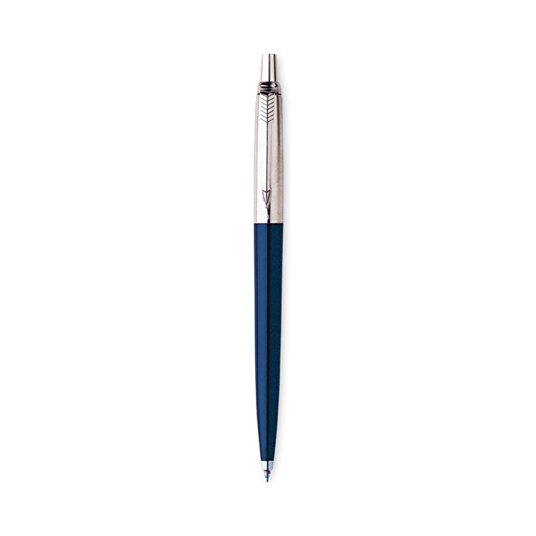 Parker® Jotter Ballpoint Pen, Retractable, Medium 1 mm, Blue Ink, Royal Blue/Chrome Barrel (PAR1953186)