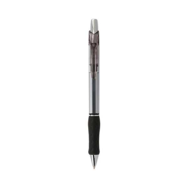 Pentel® R.S.V.P. Super RT Ballpoint Pen, Retractable, Medium 0.7 mm, Black Ink, Clear/Black Barrel, Dozen (PENBX477A) 1 Dozen