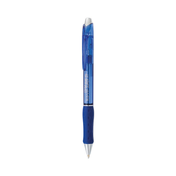 Pentel® R.S.V.P. Super RT Ballpoint Pen, Retractable, Medium 1 mm, Blue Ink, Translucent Blue/Blue Barrel, Dozen (PENBX480C) 1 Dozen