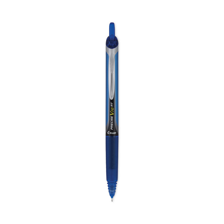 Pilot® Precise V10RT Roller Ball Pen, Retractable, Bold 1 mm, Blue Ink, Blue Barrel, Dozen (PIL13453)