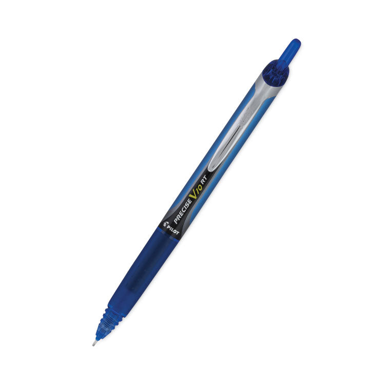 Pilot® Precise V10RT Roller Ball Pen, Retractable, Bold 1 mm, Blue Ink, Blue Barrel, Dozen (PIL13453)