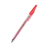 Pilot® Better Ballpoint Pen, Stick, Fine 0.7 mm, Red Ink, Translucent Red Barrel, Dozen (PIL37011)