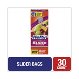 Hefty® Slider Stand and Fill Food Storage Bags, Gallon, 10.56" x 11", Clear, 30/Box (RFPR88071) Box of 30