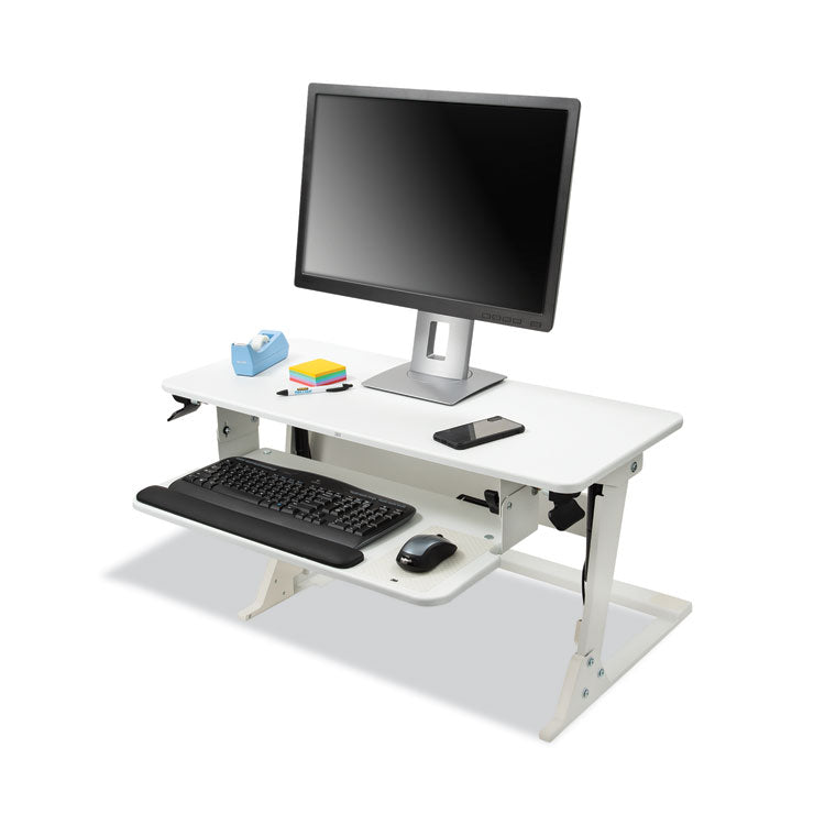 3M™ Precision Standing Desk, 35.4" x 23.2" x 6.2" to 20", White (MMMSD60W)