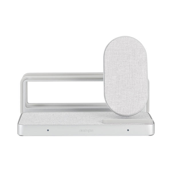 Kensington® StudioCaddy with Qi Wireless Charging for Apple Devices, USB-A/USB-C, Silver (KMW59090)