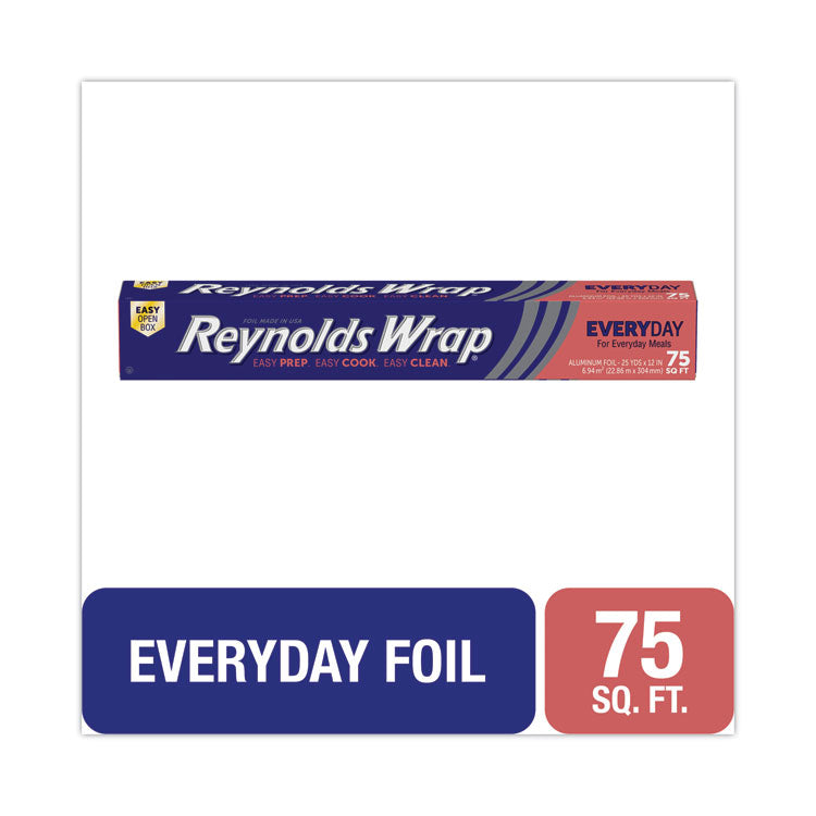 Reynolds Wrap® Standard Aluminum Foil Roll, 12" x 75 ft, Silver (RFPF28015)