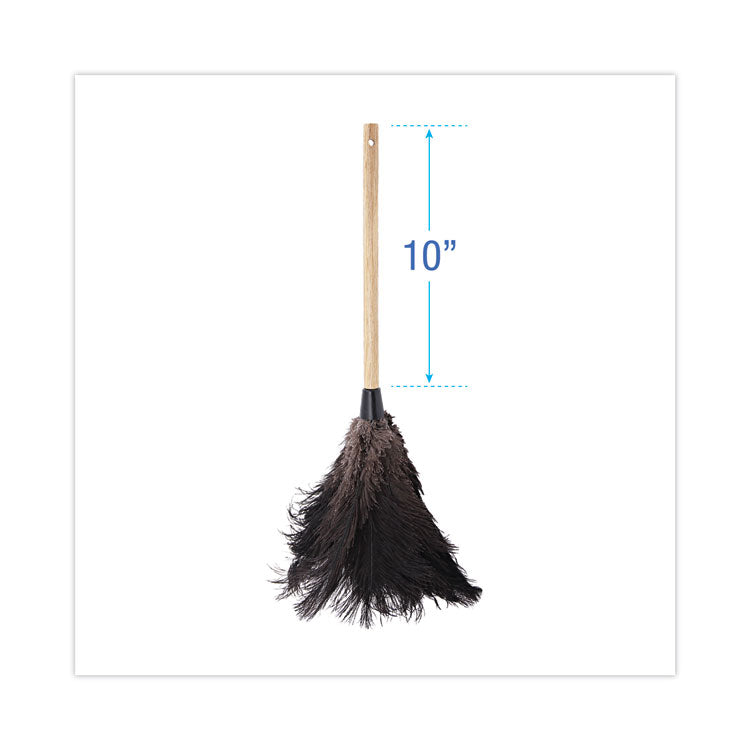 Boardwalk® Professional Ostrich Feather Duster, 10" Handle (BWK20BK) Each