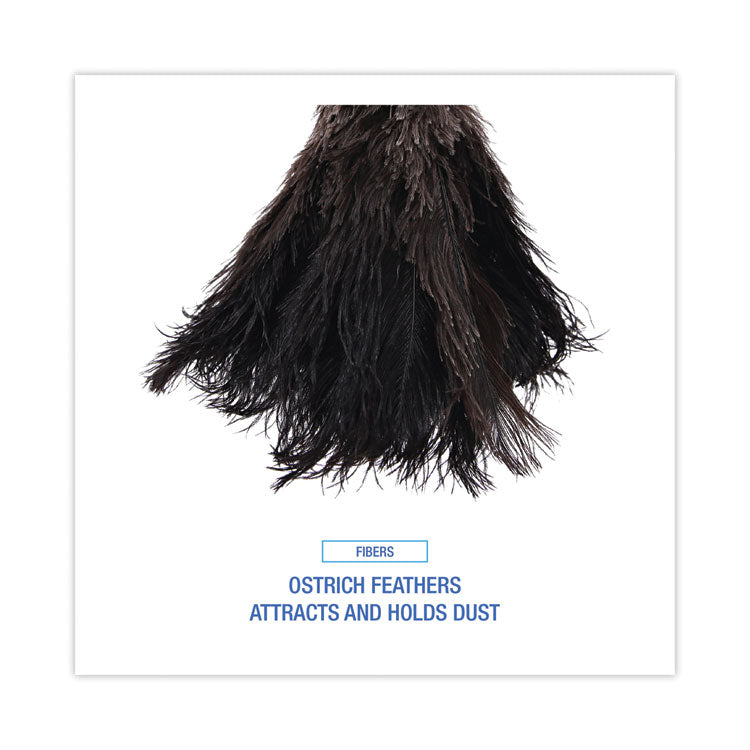 Boardwalk® Professional Ostrich Feather Duster, 10" Handle (BWK20BK) Each