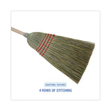 Boardwalk® Mixed Fiber Maid Broom, Mixed Fiber Bristles, 55" Overall Length, Natural, 12/Carton (BWK920YCT) Case of 12