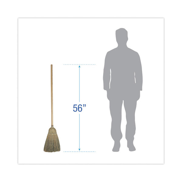Boardwalk® Warehouse Broom, Corn Fiber Bristles, 56" Overall Length, Natural, 12/Carton (BWK932CCT)