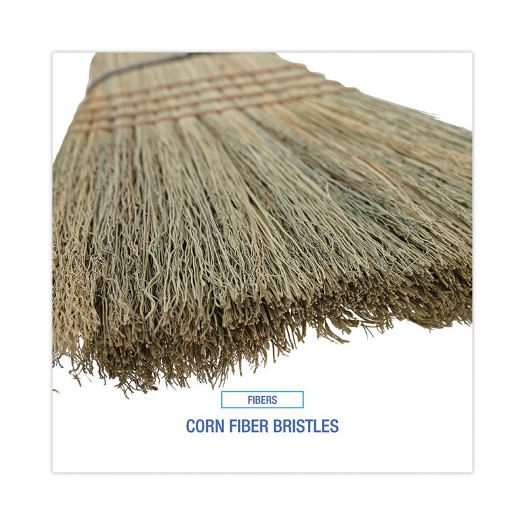 Boardwalk® Warehouse Broom, Corn Fiber Bristles, 56" Overall Length, Natural, 12/Carton (BWK932CCT) Case of 12