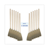 Boardwalk® Warehouse Broom, Corn Fiber Bristles, 56" Overall Length, Natural, 12/Carton (BWK932CCT) Case of 12