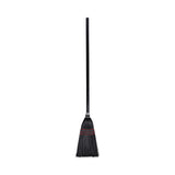 Boardwalk® Flag Tipped Poly Lobby Brooms, Flag Tipped Poly Bristles, 38" Overall Length, Natural/Black, 12/Carton (BWK951BP) Case of 12