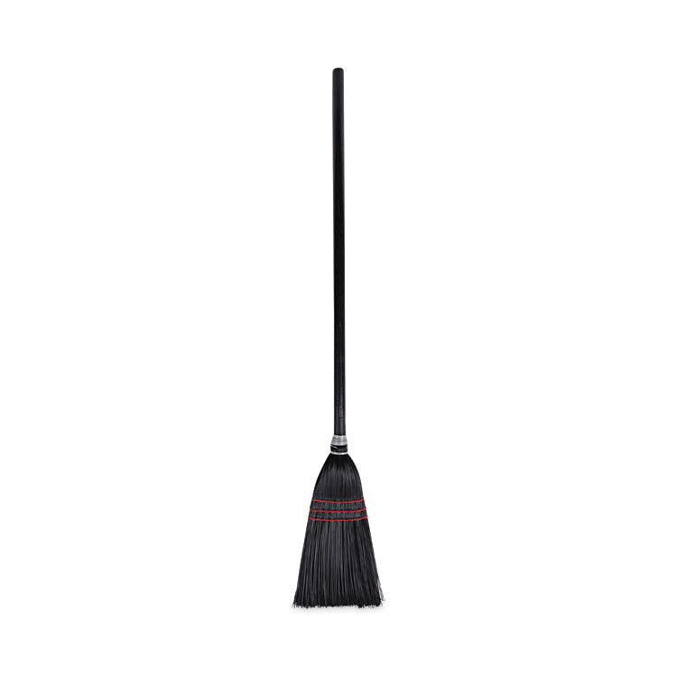 Boardwalk® Flag Tipped Poly Lobby Brooms, Flag Tipped Poly Bristles, 38" Overall Length, Natural/Black, 12/Carton (BWK951BP) Case of 12