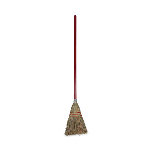 Boardwalk® Corn Fiber Lobby/Toy Broom, Corn Fiber Bristles, 39" Overall Length, Red, 12/Carton (BWK951TCT) Case of 12