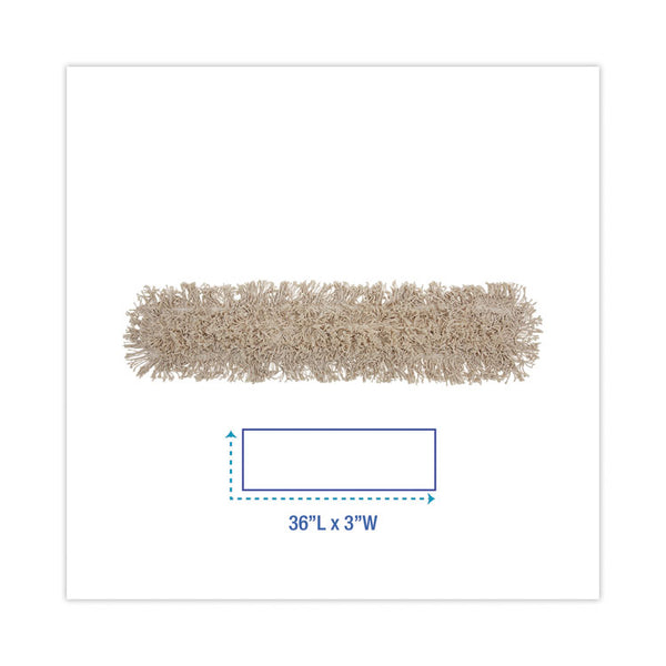 Boardwalk® Mop Head, Dust, Cotton, 36 x 3, White (BWK1036) Each