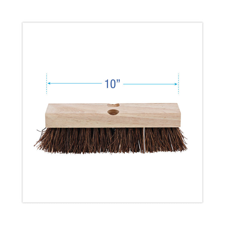 Boardwalk® Deck Brush Head, 2" Brown Palmyra Bristles, 10" Brush (BWK3110)