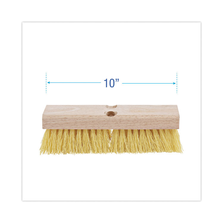 Boardwalk® Deck Brush Head, 2" Cream Polypropylene Bristles, 10" Brush (BWK3310)