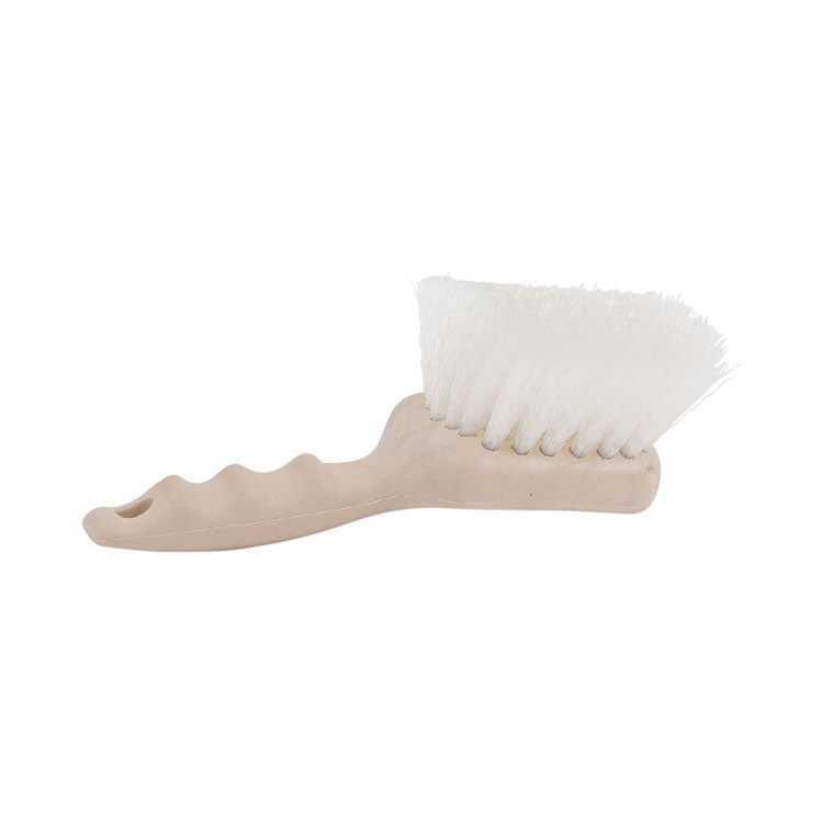 Boardwalk® Utility Brush, Cream Nylon Bristles, 5.5" Brush, 3.5" Tan Plastic Handle (BWK4408)