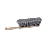 Boardwalk® Counter Brush, Gray Flagged Polypropylene Bristles, 4.5" Brush, 3.5" Tan Plastic Handle (BWK5408) Each