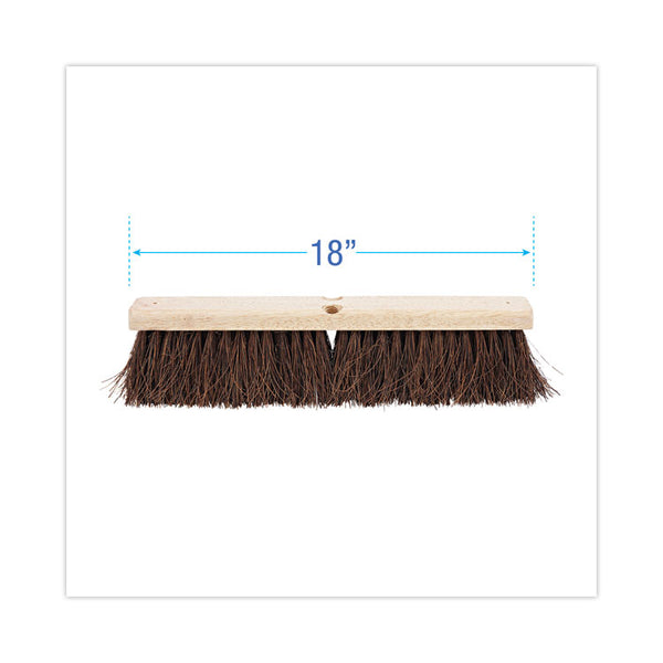 Boardwalk® Floor Brush Head, 3.25" Natural Palmyra Fiber Bristles, 18" Brush (BWK20118) Each