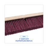 Boardwalk® Floor Brush Head, 3" Maroon Heavy-Duty Polypropylene Bristles, 18" Brush (BWK20318)