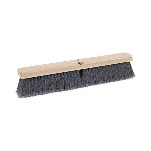 Boardwalk® Floor Brush Head, 3" Gray Flagged Polypropylene Bristles, 18" Brush (BWK20418)