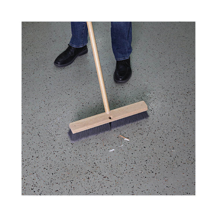Boardwalk® Floor Brush Head, 3" Gray Flagged Polypropylene Bristles, 18" Brush (BWK20418)