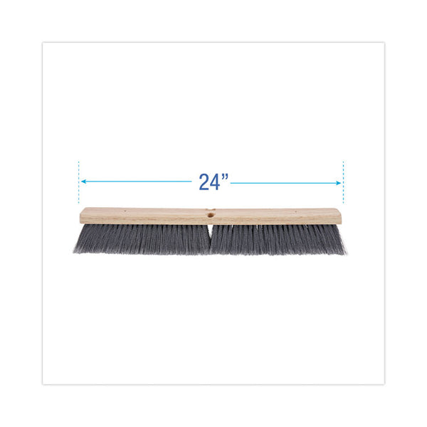 Boardwalk® Floor Brush Head, 3" Gray Flagged Polypropylene Bristles, 24" Brush (BWK20424)