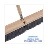 Boardwalk® Floor Brush Head, 3" Gray Flagged Polypropylene Bristles, 24" Brush (BWK20424)