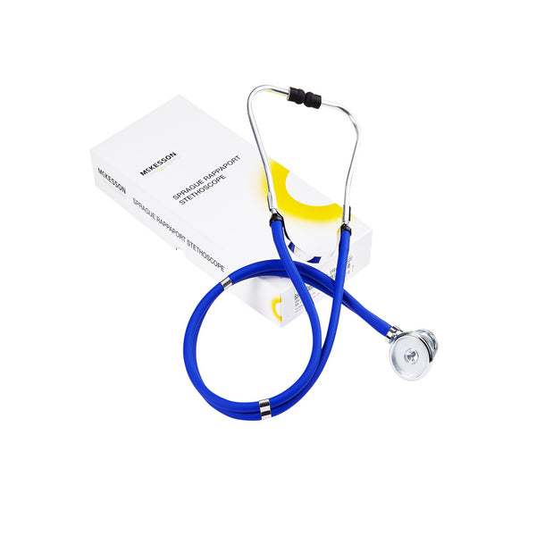 McKesson LUMEON™ Sprague Stethoscope Royal Blue 2-Tube 22 Inch Tube Double Sided Chestpiece (363733_EA) 1/EA
