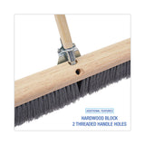 Boardwalk® Floor Brush Head, 3" Gray Flagged Polypropylene Bristles, 36" Brush (BWK20436)