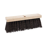 Boardwalk® Street Broom Head, 6.25" Brown Polypropylene Bristles, 16" Brush (BWK73160) Each