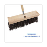 Boardwalk® Street Broom Head, 6.25" Brown Polypropylene Bristles, 16" Brush (BWK73160) Each