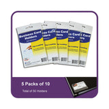 C-Line® Self-Adhesive Business Card Holders, Top Load, 2 x 3.5, Clear, 10/Pack (CLI70257)